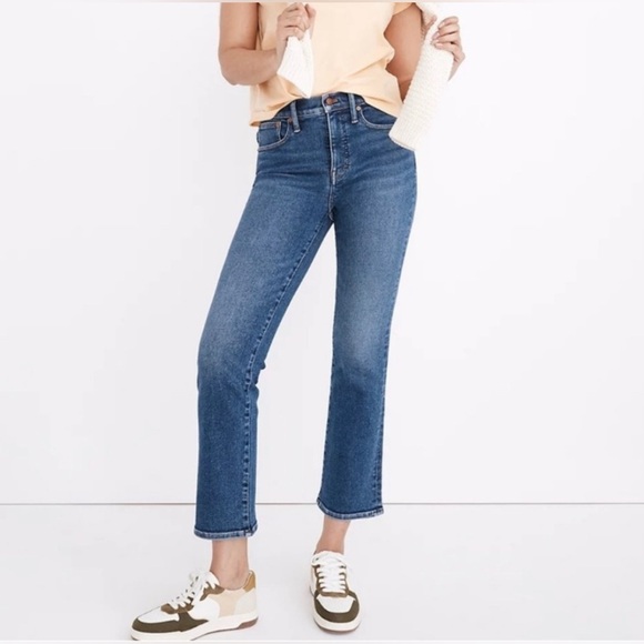 Madewell Cali Demi Boot Mid Rise Cropped Jeans Size 25 - Picture 1 of 15